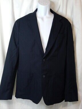 Tretorn Navy Two-Button Sport Coat Suit Jacket Medium Professional Blazer Preppy